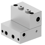 a white rectangular object with holes