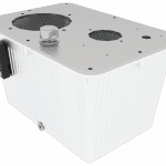 a white rectangular object with holes