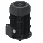 a black machine with a round base