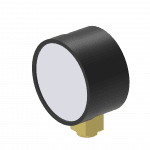 a black and white circular object