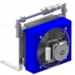 a blue and silver machine