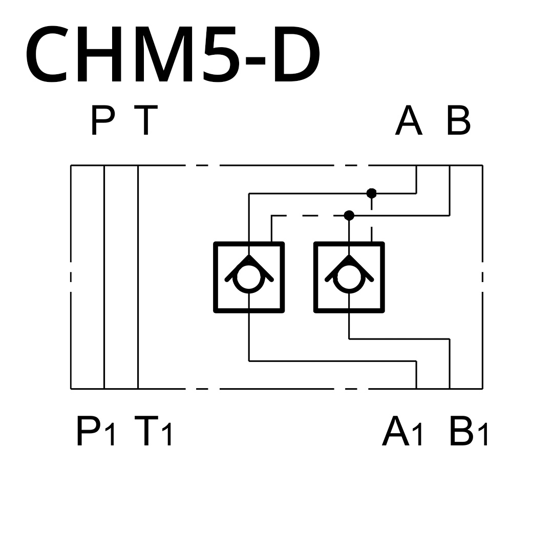 Duplomatic hydraulisch entsperrbares Rückschlagventil CHM5-D/10N (NG10 / CETOP 5)