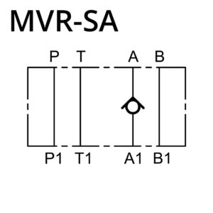 Rückschlagventil, Sperrventil auf der Leitung A, MVR-SA/51 (NG06 / CETOP 3)