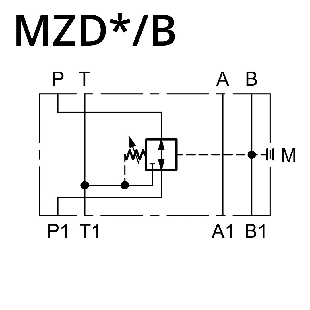 Duplomatic direktgesteuertes Dreiwege-Druckreduzierventil mit fester oder variabler Einstellung MZD3/B/50 (NG06 / CETOP 3)