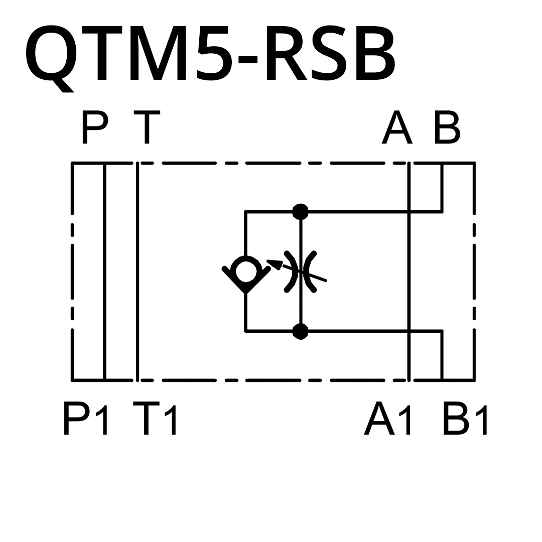 Drosselrückschlagventil, Steuerung auf der Leitung B (Meter-in), QTM5-RSB/10N/S (NG10 / CETOP 5) 2 Drosselrückschlagventil, Steuerung auf der Leitung B (Meter-in), QTM5-RSB/10N/S (NG10 / CETOP 5) – Bild 2