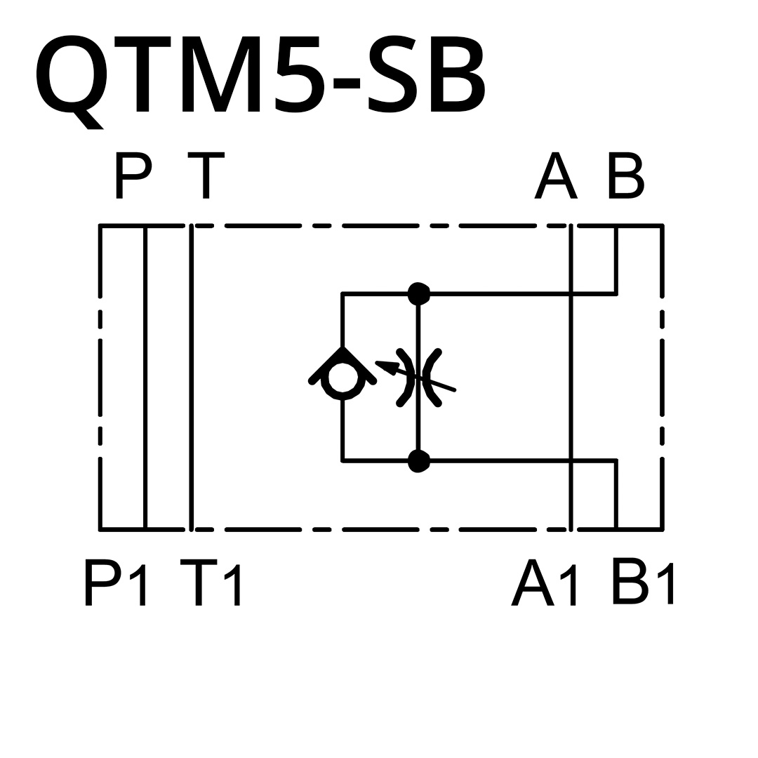 Drosselrückschlagventil, Steuerung auf der Leitung B (Meter-out), QTM5-SB/10N/S (NG10 / CETOP 5) 2 Drosselrückschlagventil, Steuerung auf der Leitung B (Meter-out), QTM5-SB/10N/S (NG10 / CETOP 5) - Image 2