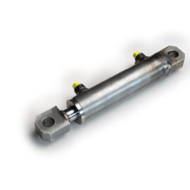 Hydraulikzylinder doppeltwirkend mit Befestigung Boden Lasche / Stange Lasche