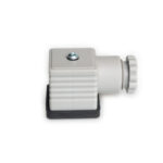 Ventilstecker 4 Ventilstecker, 2 polig, 1-230 VDC, Ohne Kabel, Grau