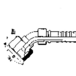 Pressarmatur DKJ 45°, NW 16, 1 1/16″-12, mit Presshülse