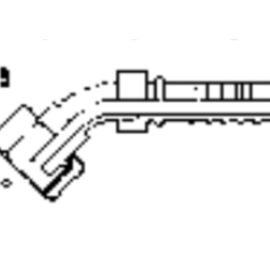 Pressarmatur DKR 45°, NW 20, 1″-11, mit Presshülse